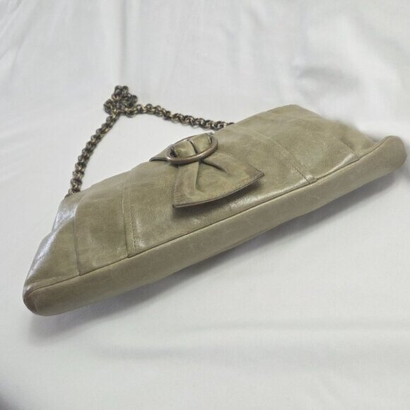 Perlina Leather Convertible Clutch Chain Shoulder Bag - Picture 4 of 14